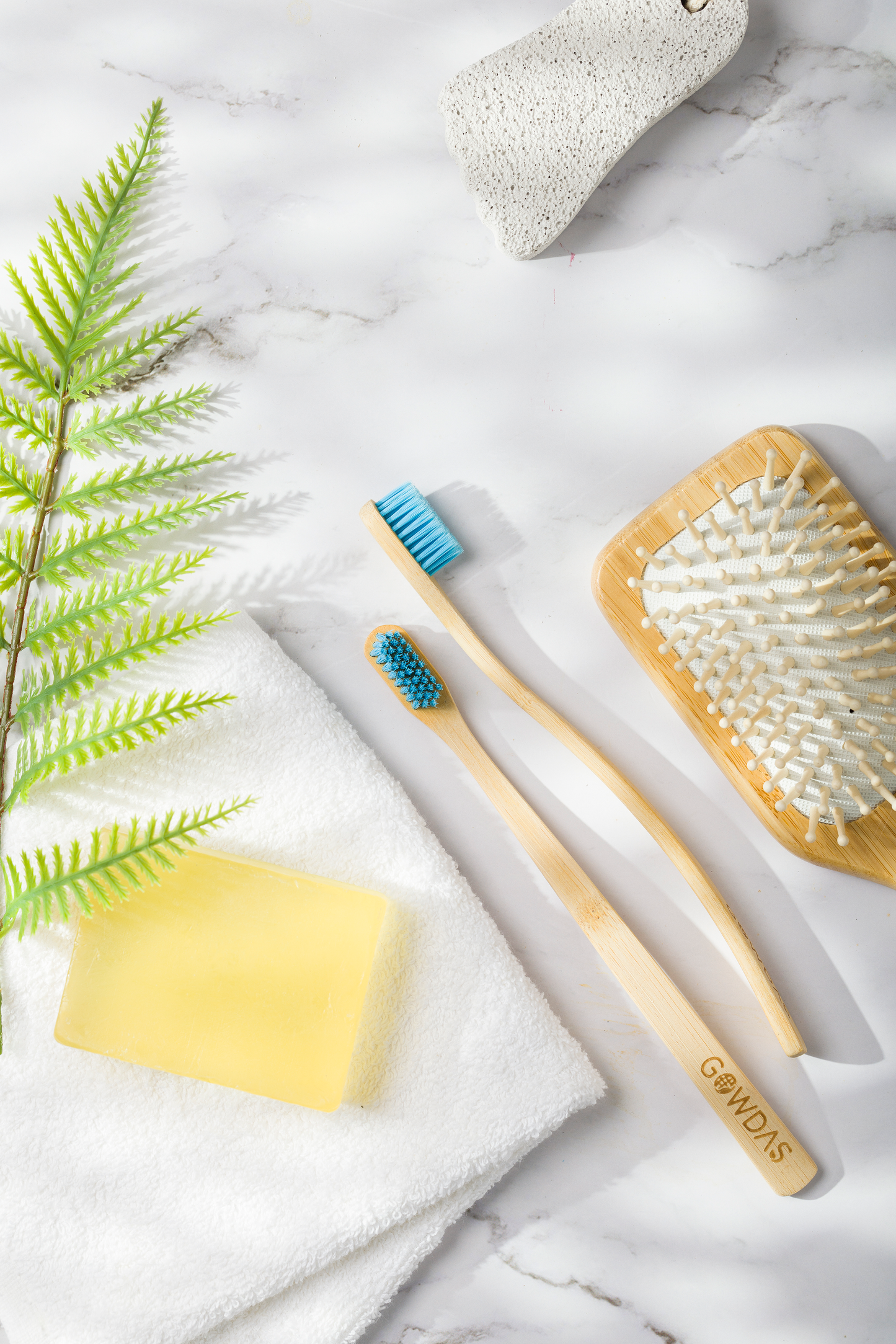 GOWDAS Bamboo Toothbrush | Blue | Soft