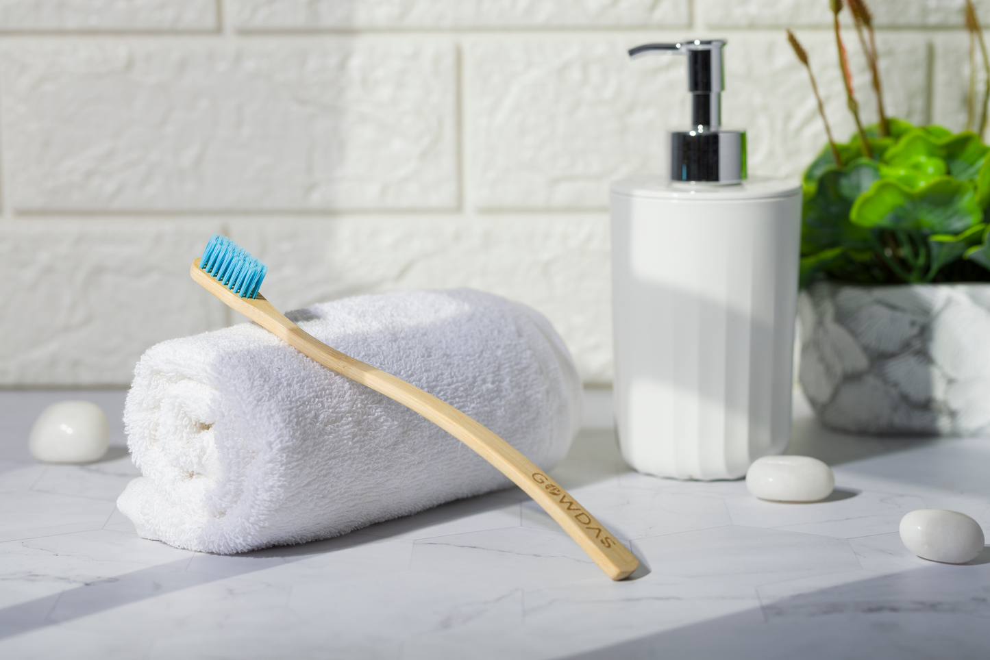 GOWDAS Bamboo Toothbrush | Blue | Soft