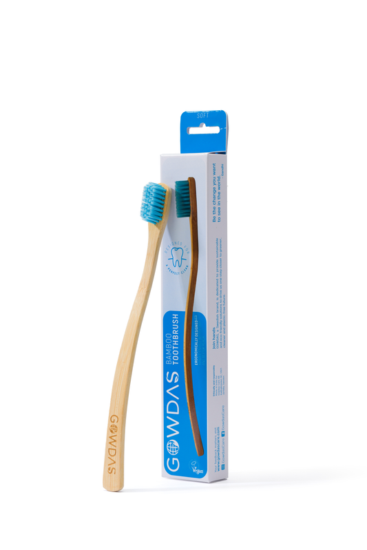 GOWDAS Bamboo Toothbrush | Blue | Soft